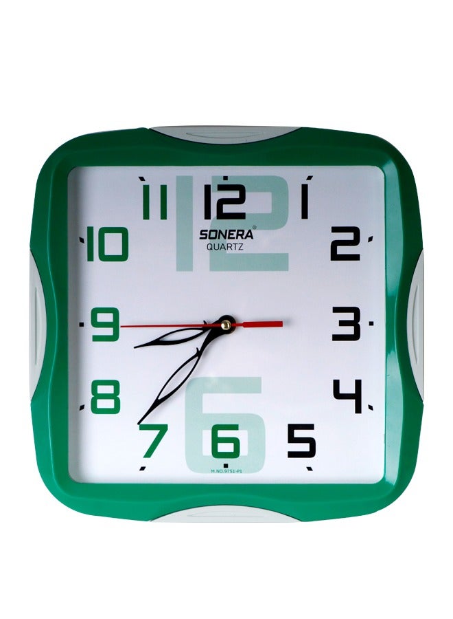 Sonera Wall Clock -9751-Analog -Quartz -Green Color - Image 1