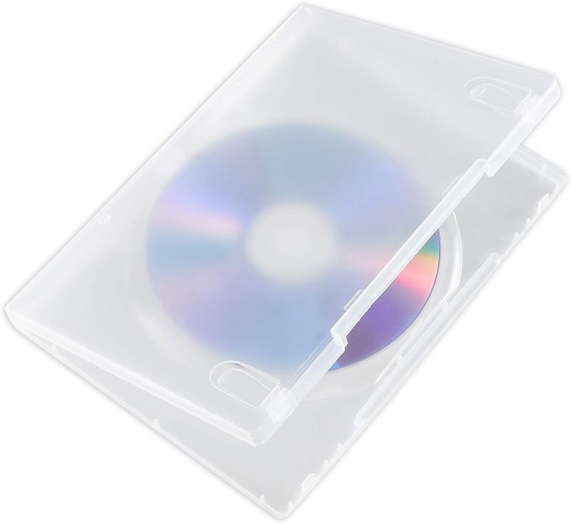 Maxtek 14mm Single Clear Standard DVD Case with Outter Clear Sleeve 25 PCs Disc Not Included - Image 4