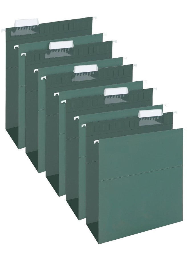 HERKKA Extra Capacity Hanging File Folders, 30 Pack Reinforced Hang Folders with Heavy Duty 3 Inch Expansion, Designed for Bulky Files, Medical Charts, Letter Size, Green - Image 1