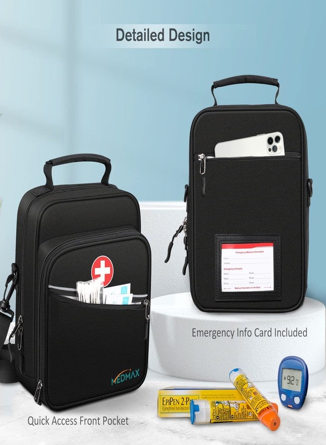 MEDMAX Insulin Cooler EpiPen Carrying Case Insulated, Travel Medication Diabetes Supplies Organizer Bag with Shoulder Strap for Asthma Inhaler, Auvi-Q, Allergy Medicine Essentials (Black) - Image 5