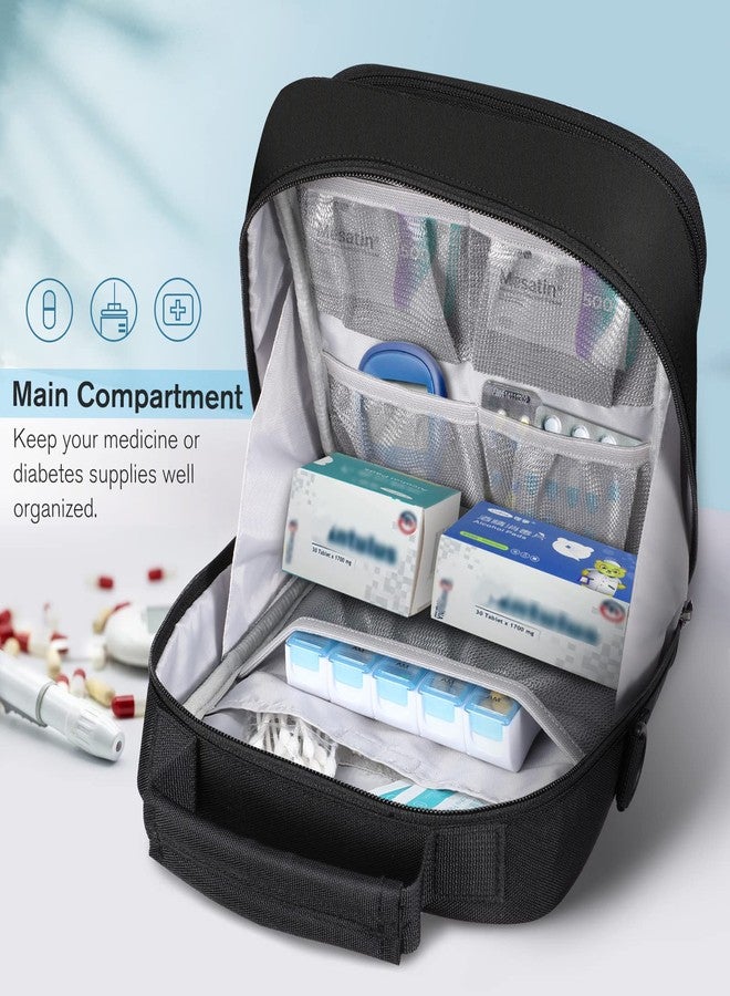 MEDMAX Insulin Cooler EpiPen Carrying Case Insulated, Travel Medication Diabetes Supplies Organizer Bag with Shoulder Strap for Asthma Inhaler, Auvi-Q, Allergy Medicine Essentials (Black) - Image 3