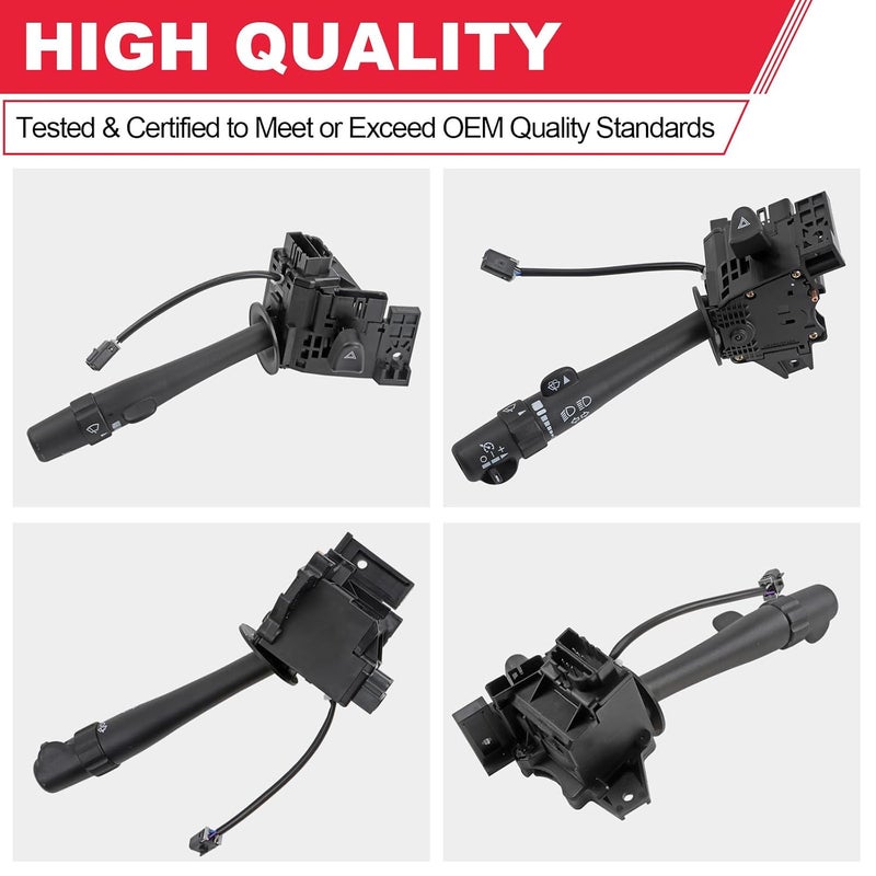 Fitede Multifunction Turn Signal Switch Windshield Wiper Control Assembly Fits for 2002-2009 Chevy Silverado Tahoe GMC Envoy Sierra Yukon Buick & More Replaces# 12450067 D6299A SW3792 - Image 4