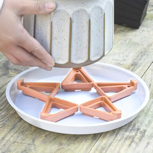 DIANZHU 12Pcs Flower Plant Pot Feet,Pot Toes Pot Lifters Supports Small to Large Flower Planters,Invisible Flower Pot Risers,Potted Plant Stand Feet,Flower Pot Feet Rack for Indoor and Outdoor Planters - Image 2