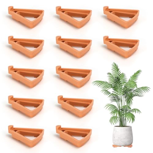 DIANZHU 12Pcs Flower Plant Pot Feet,Pot Toes Pot Lifters Supports Small to Large Flower Planters,Invisible Flower Pot Risers,Potted Plant Stand Feet,Flower Pot Feet Rack for Indoor and Outdoor Planters - Image 1