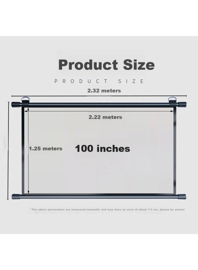 Kuaiduoxiaowu 100-inch 16:9 Gray Fiberglass Anti-light Hanging Wall Screen Easy Tallation 4k Hd Projector Screen【no Drilling】projector Xiaomi Mijia Epson - Image 4