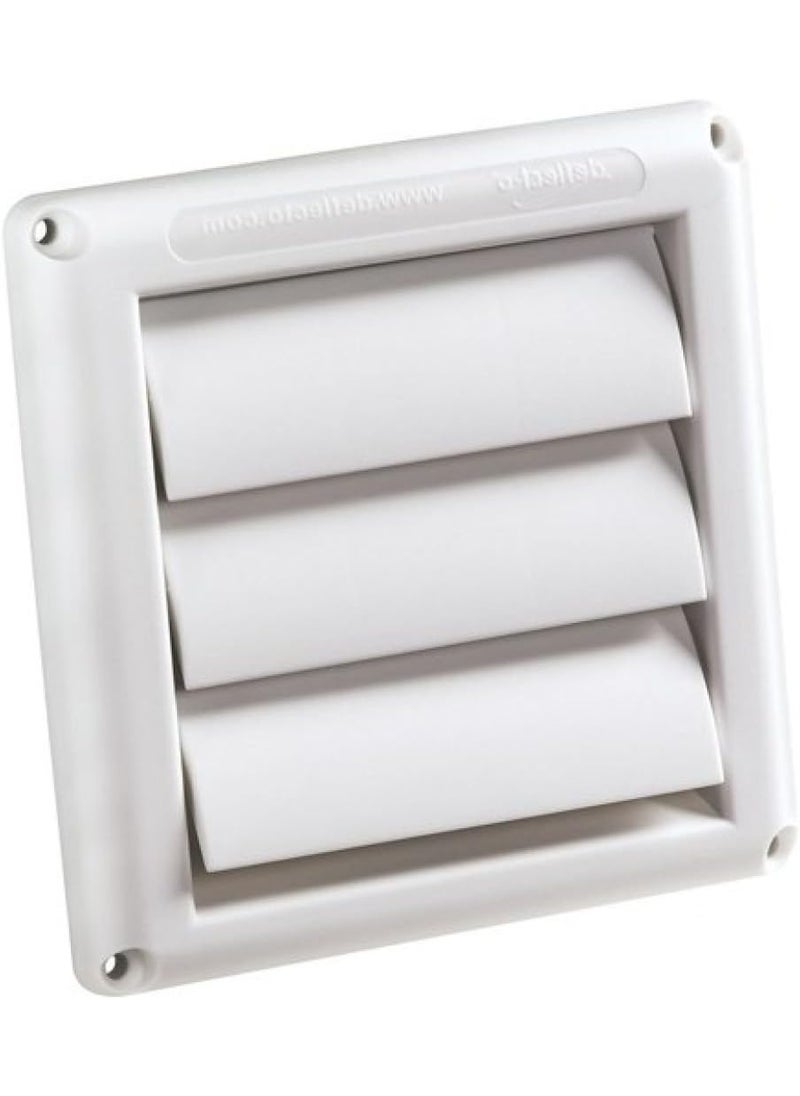 Deflecto Deflecto White Supurr Louvered Outdoor Dryer 4 Hood HS4W18 Vent Cover One Size  - Image 2
