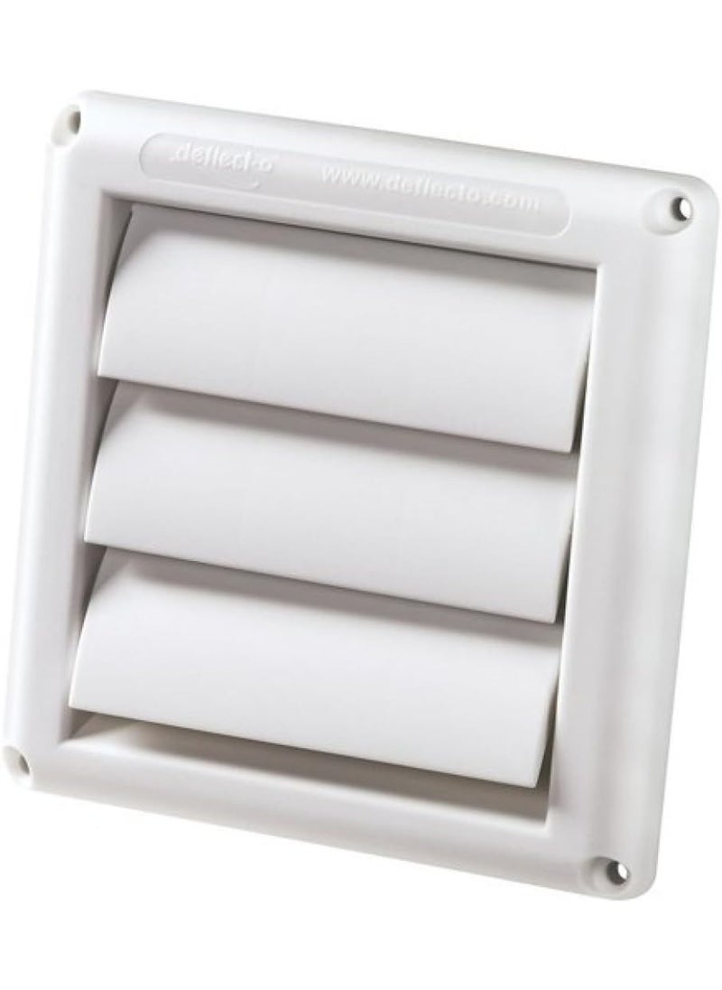 Deflecto Deflecto White Supurr Louvered Outdoor Dryer 4 Hood HS4W18 Vent Cover One Size  - Image 1