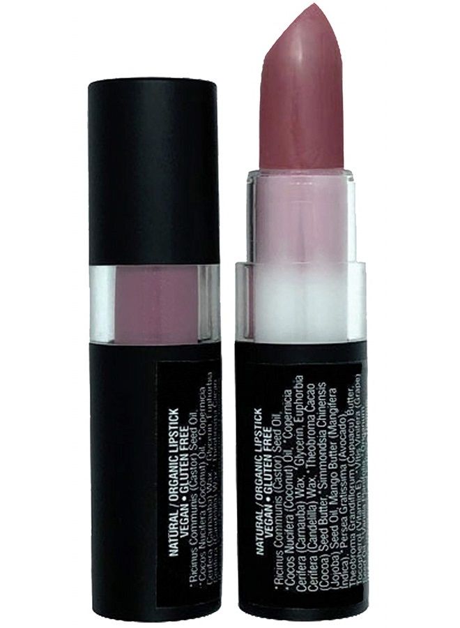 Mom's Secret Natural Lipstick, Organic, Vegan, Gluten Free, Cruelty Free, Made in the USA, 0.15 oz. (Purely Plum) - Image 1