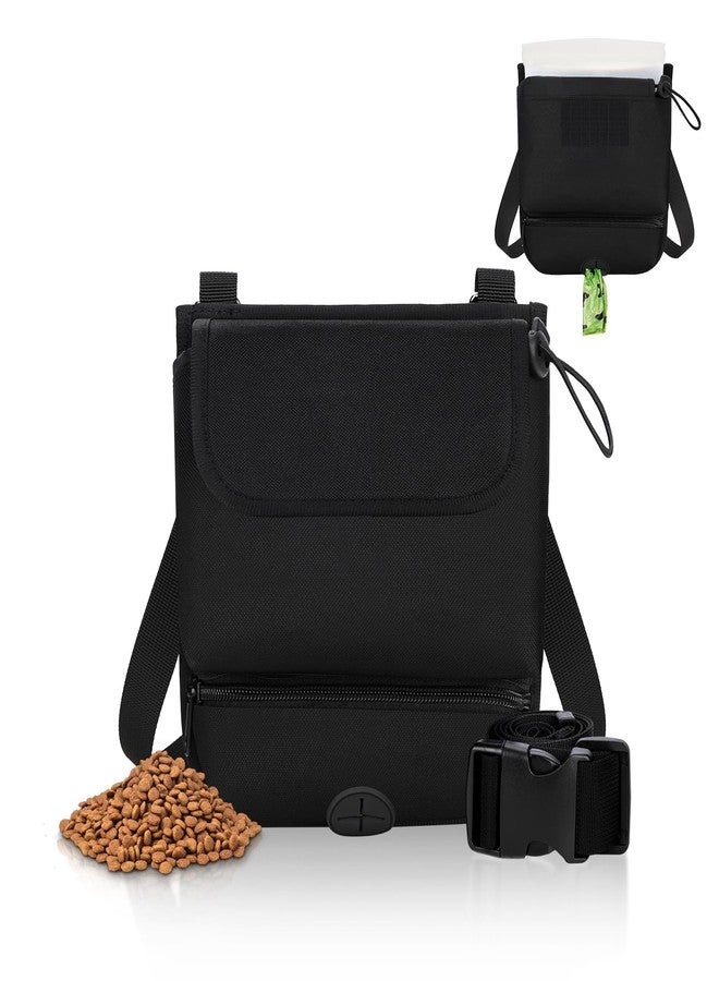 SIDESUGAR Dog Training Treat Pouch with 2-Cup Silicone Liner & Built in Poop Bag Holder Treat Pouches for Pet Training Adjustable Strap Fanny Pack for Dog Walking Wear Resistant Puppy Treat Snack Bag - Image 1