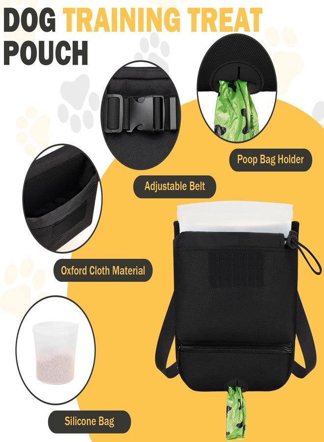 SIDESUGAR Dog Training Treat Pouch with 2-Cup Silicone Liner & Built in Poop Bag Holder Treat Pouches for Pet Training Adjustable Strap Fanny Pack for Dog Walking Wear Resistant Puppy Treat Snack Bag - Image 2
