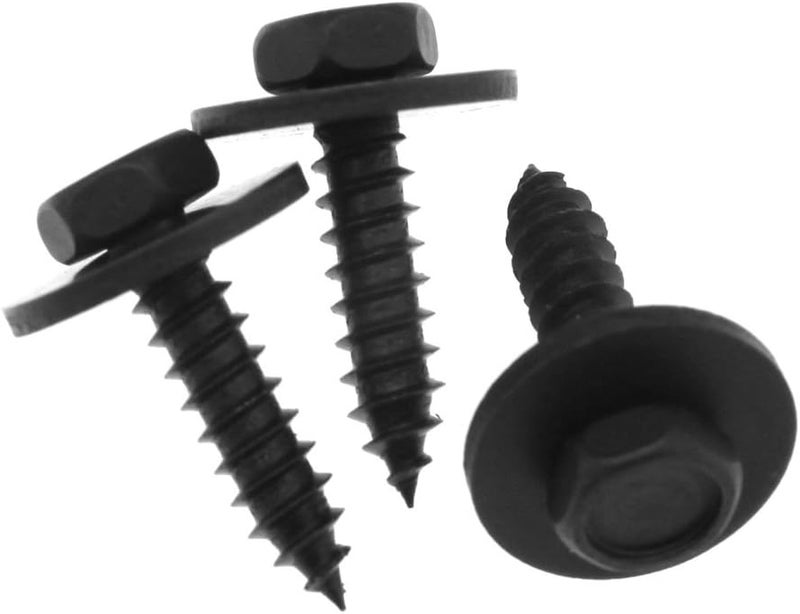 Micro Trader 10Pcs Steel Tapper Screw for Bumpers, Engine Shields, Splash Guard - Image 2