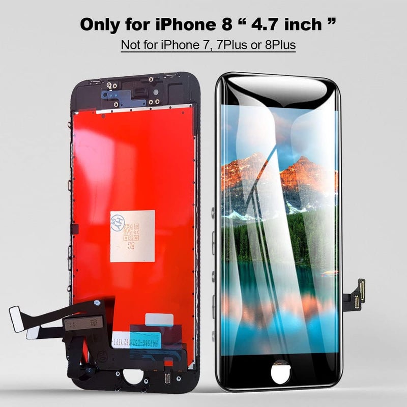 EFAITHFIX for iPhone 8/SE 2020 LCD Screen Replacement Black 4.7 Inch Frame Assembly Display 3D Touch Screen Digitizer with Repair Tools Kit Tempered Glass Screen Protector for A1863, A1905, A1906 - Image 3