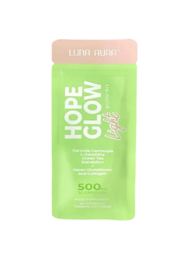 Luna Aura Hope Glow Light Japan Glutathione And Collagen 500mg 30 Capsule