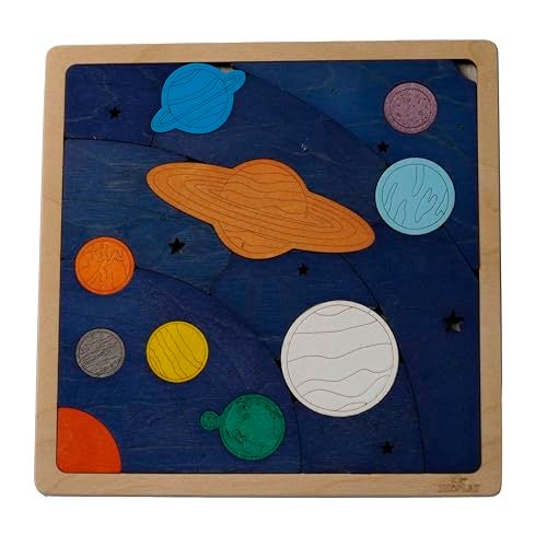 EKOPLAY Solar System and Planets Puzzle for Kids 18 Piece Jigsaw Puzzle for Kids Learning Educational Toy and Gift for Boys Girls Ages 3 Years - Image 1