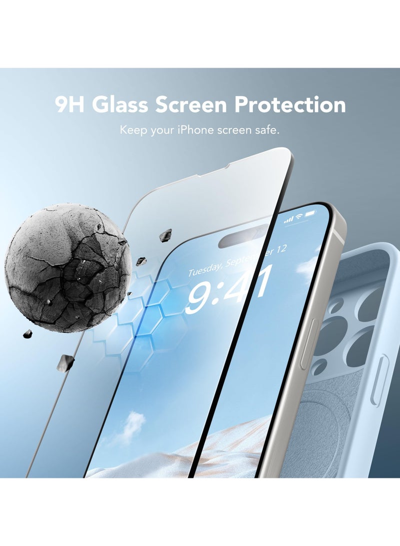 SUYDANBOX Magnetic for iPhone 15 Pro Max Case Compatible with MagSafe [Full Camera Protection][Screen Protector] Silicone Shockproof Protective Phone Case for iPhone 15 Pro Max 6.7" Light Blue - Image 4