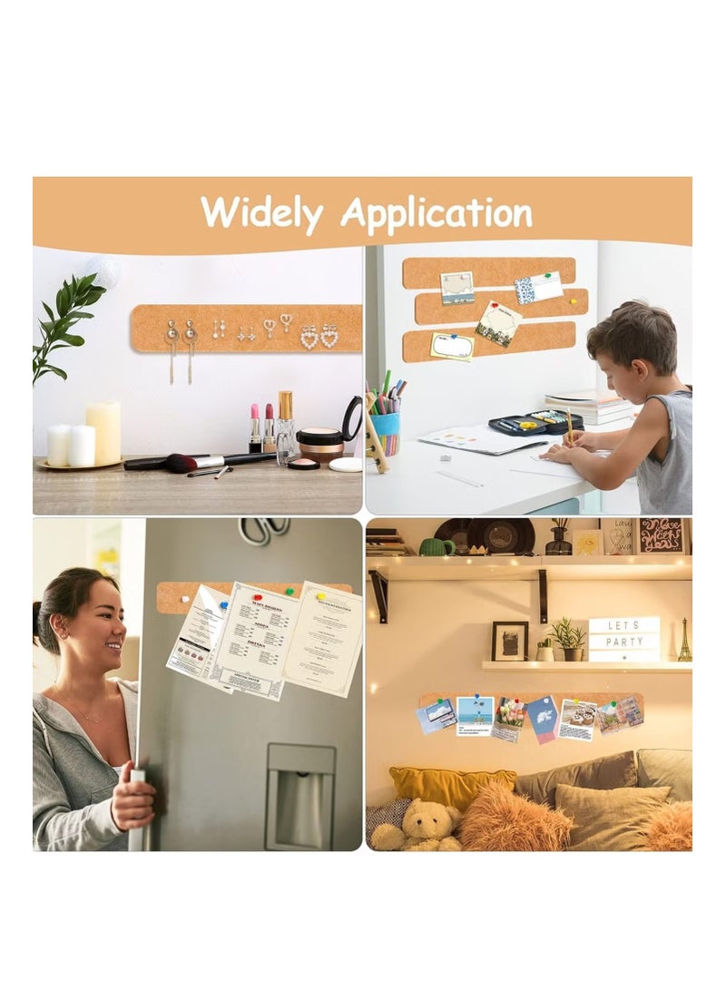 Generic 5 Pack Bulletin Board Strips, COIDEA Felt Pin Board Bar with 35 Push Pins Self-Adhesive Felt Bulletin Board for Office School Home Wall Decoration, for Organize Memo, Photos, Display  - Image 2