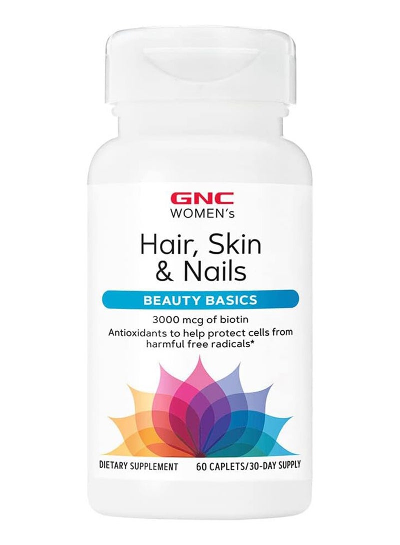 GNC Women'S Hair Skin And Nails Formula 60 Caplets - Image 1
