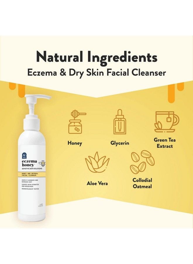 ECZEMA HONEY - Oatmeal Facial Cleanser Natural Eczema Face Wash Prevents Breakouts Daily Gentle Face Cleanser For Dry Itchy Sensitive & Irritable Skin (6 Oz) - Image 1