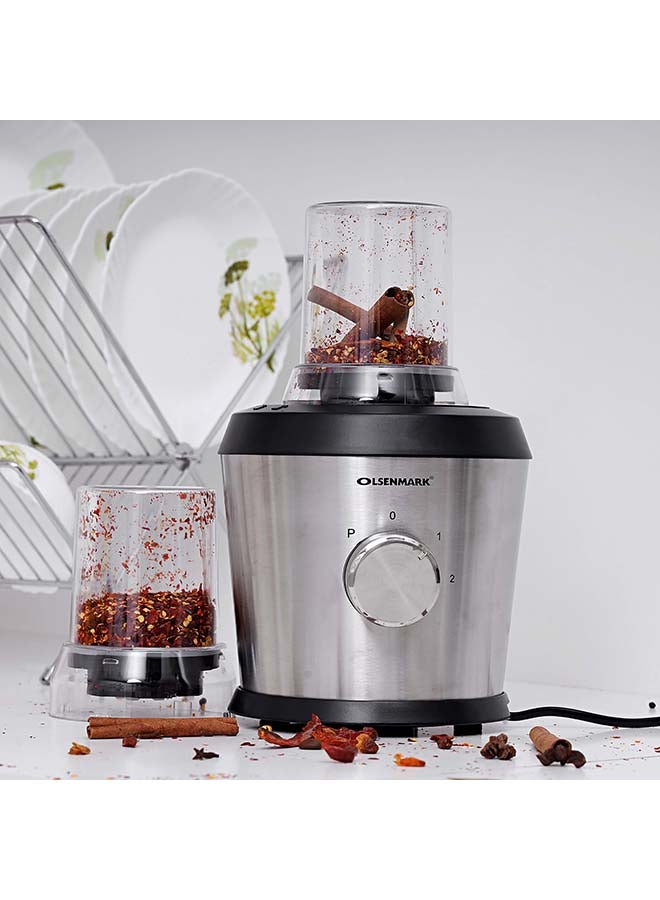 أولسنمارك خلاط متعدد الوظائف 1 في 3 1.5 L 500 W OMSB2382 فضي/أسود/شفاف - Image 1