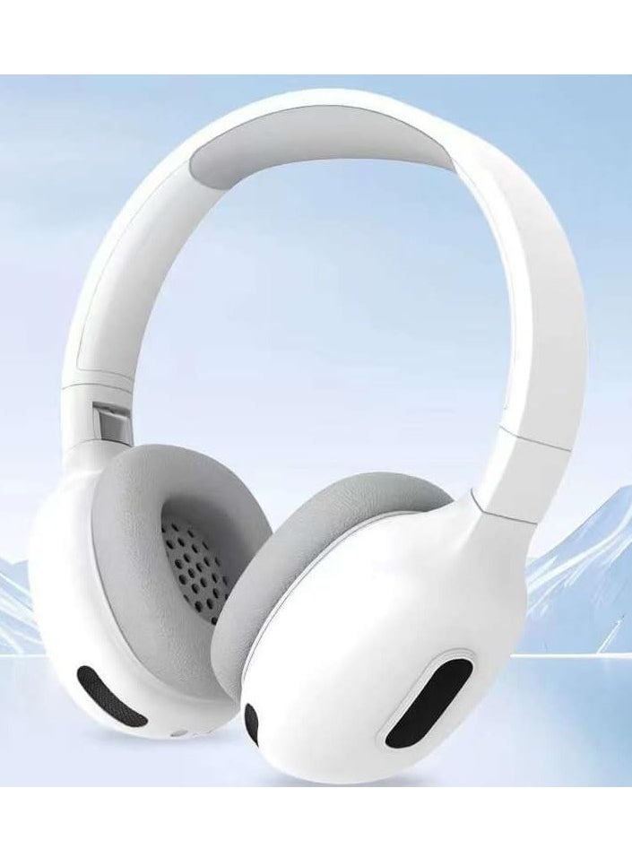 Generic MAX PRO Wireless Headset - Hi-Fi Sound - 120H Standby - 150mAh Battery Capacity-WHITE  - Image 2