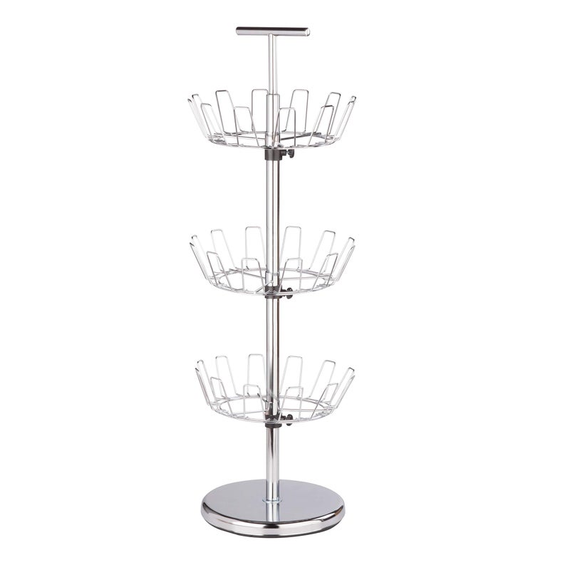 HoneyCanDo 3 Tier Chrome Shoe Tree 25 lbs