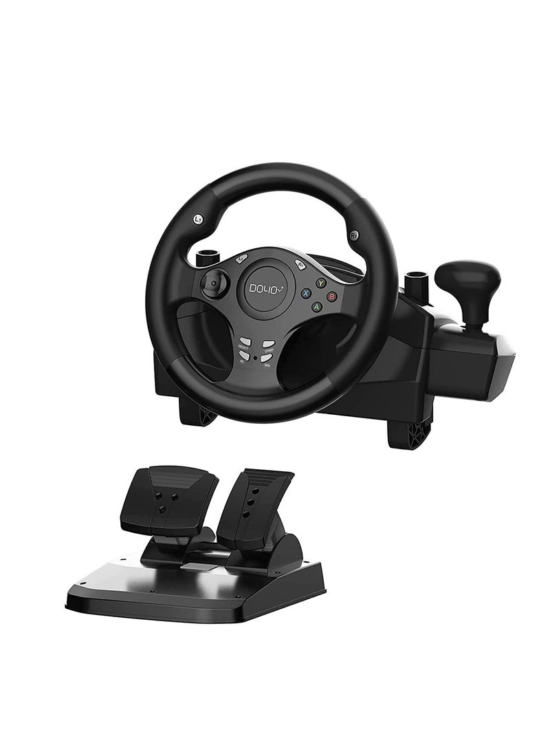 DOYO Gaming Racing Wheel, Steering Wheel for PC, 270 Degree Driving Force Sim Game Steering Wheel with Responsive Gear and Pedals for PC/PS3/PS4/XBOX ONE/XBOX 360/Nintendo Switch/Android  - Image 1