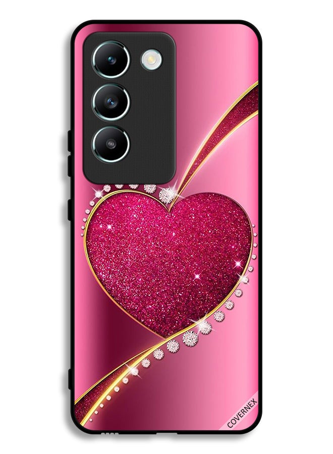 Covernex Vivo V30 Lite 4G Protective Case Cover Diamond Glitter Heart - Image 1