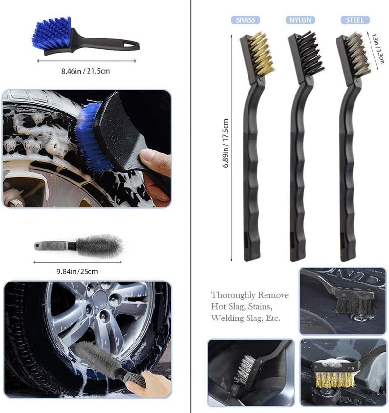 Outigu 30 Piece Car Cleaning and Detailing Kit with Drill Brush Set - Image 5