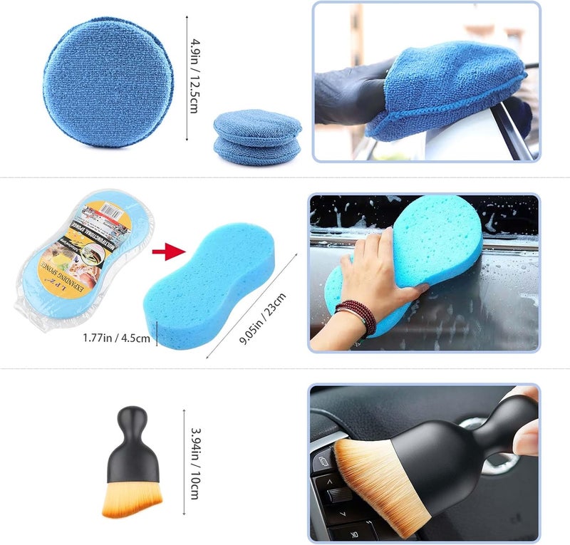 Outigu 30 Piece Car Cleaning and Detailing Kit with Drill Brush Set - Image 4