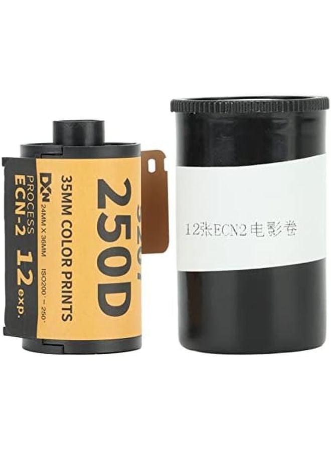 فيلم ملون مقاس 35 مم 12 ورقة حساسية ضوئية 200-250 درجة عملية ECN-2 للكاميرا 135 - Image 1