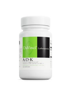 Davinci Labs Adk Dietary Supplement To Support Bone Structure Heart Health And Immune Function With Vitamin A Vitamin D3 5000 Iu And Vitamin K2 Glutenfree 60 Vegetarian Capsules  - Image 2