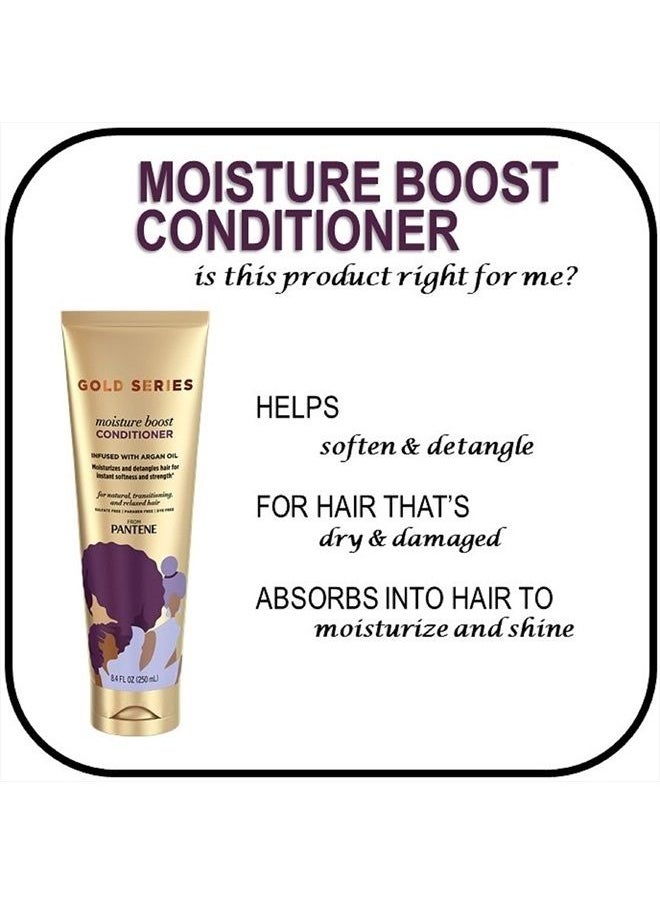 Pantene , Shampoo and Sulfate Free Conditioner Kit, with Argan Oil, Pro-V Gold Series, for Natural and Curly Textured Hair, 17.9 fl oz, Kit  - Image 3