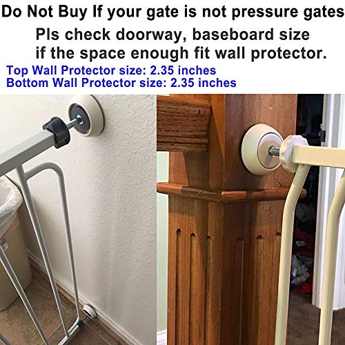 Vmaisi Baby Gate Wall Protector - Protect Walls from Pressure Mounted Pet Dog Gates, 4 Pack White - Image 5