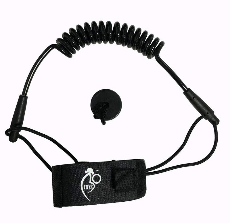 Bo-Toys Body Board Coiled PRO Wrist Leash Comfortable Lightweight Padded Neoprene Cuff - Image 2