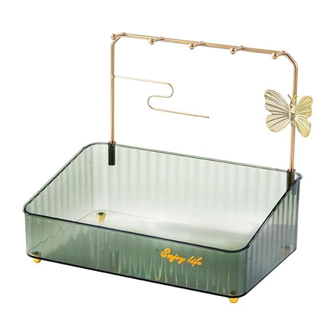 Luteti Luteti Jewelry Organizer Hanging Jewelry Stand Holder Necklace Holder Ring Storage Rack Organizer Tabletop Display Tray Hanger  - Image 3