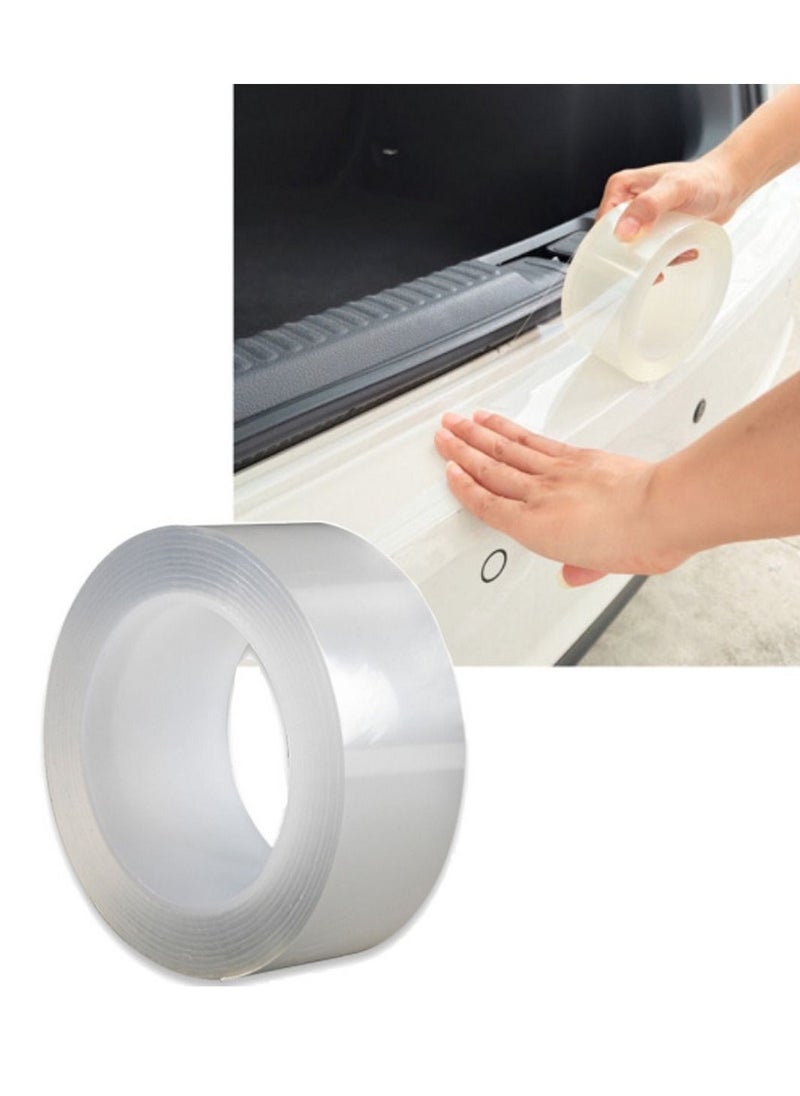 RATSAW Transparent Adhesive Car Door Edge Guards  Anti Scratch AntiCollision and Scuff Plate Protectors Ideal for Rear Bumper and Door Protection 33Ft long and 2In wide  - Image 1