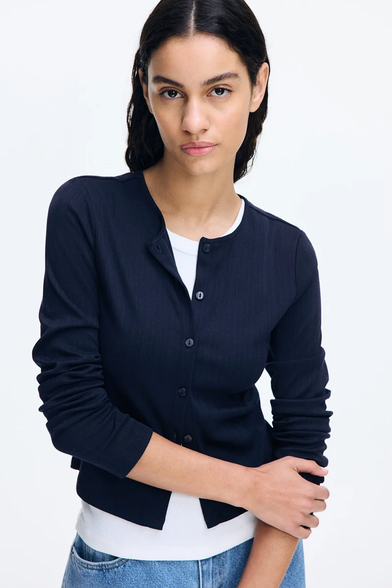 H&M Pointelle jersey cardigan