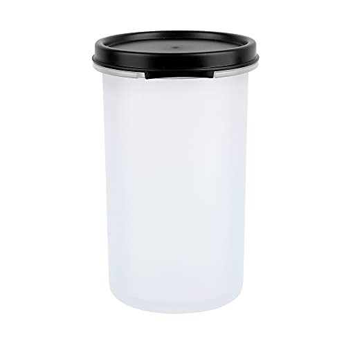 Cutting EDGE Smart Slim Storage Set of 6 – 585ML | Airtight & Leak-Resistant Round Modular Plastic Containers for Pasta, Snacks & Cookies | Stackable, BPA-Free, Refrigerator Safe – Black - Image 5