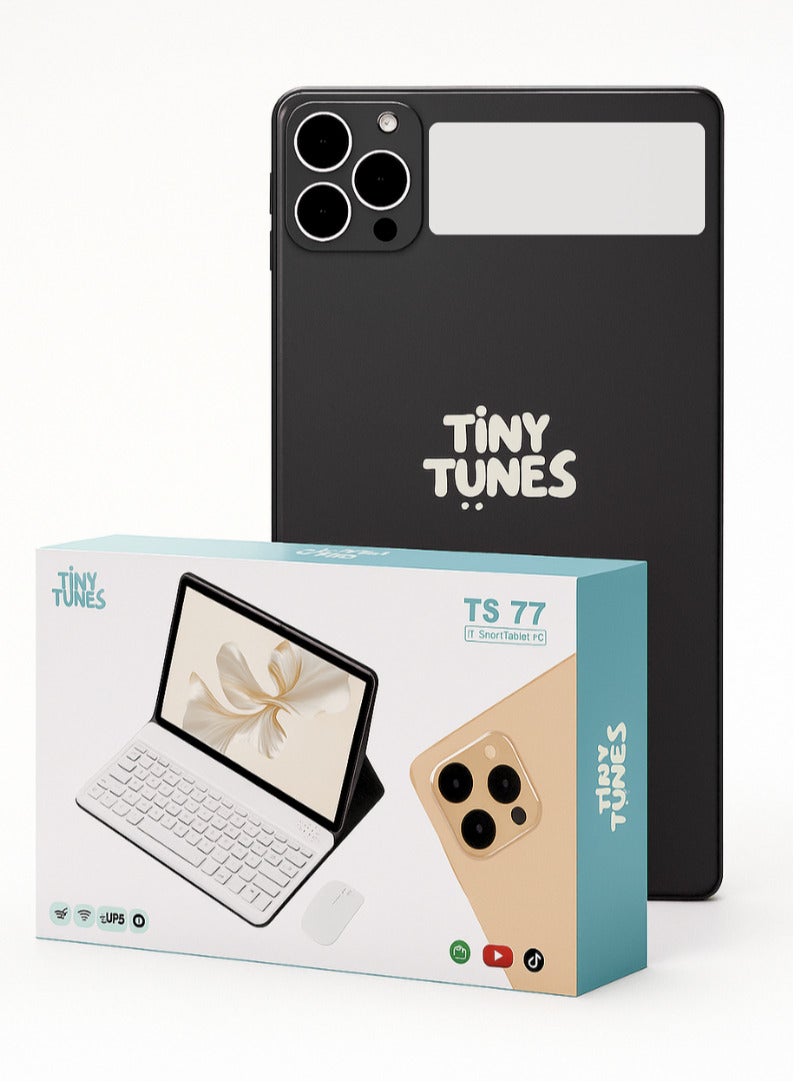 تيني تونز جهاز لوحي ذكي للأطفال TS77 بشاشة 7 بوصات | واي فاي | شريحة اتصال | ماوس | لوحة مفاتيح - Image 1
