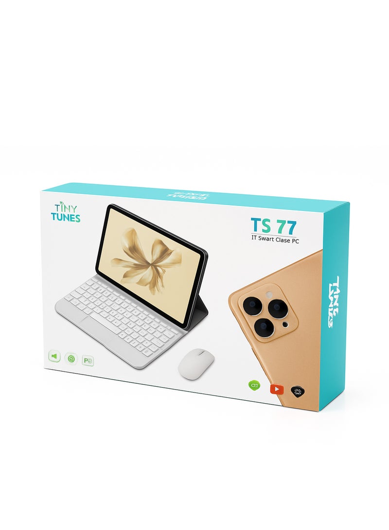 تيني تونز جهاز لوحي ذكي للأطفال TS77 بشاشة 7 بوصات | واي فاي | شريحة اتصال | ماوس | لوحة مفاتيح - Image 2