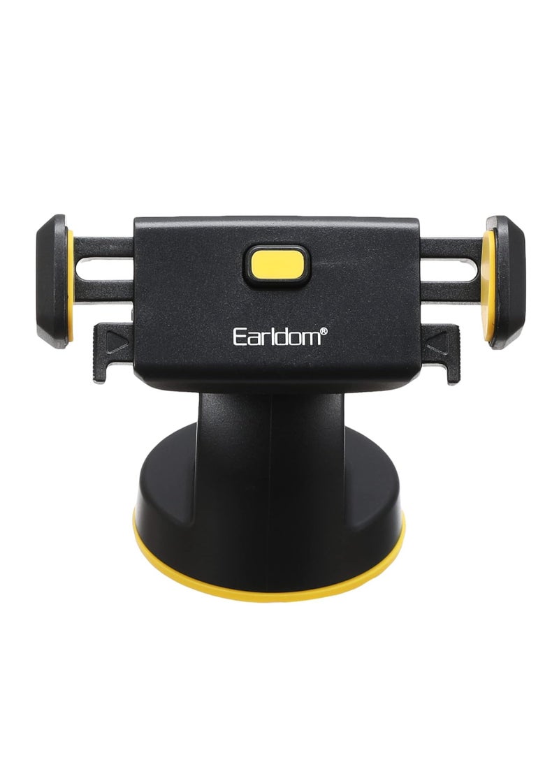 Earldom Car holder adjustable windshield and dashboard , 360 rotation safe and firm power attachment - EH-44 / black and yellow - Image 3