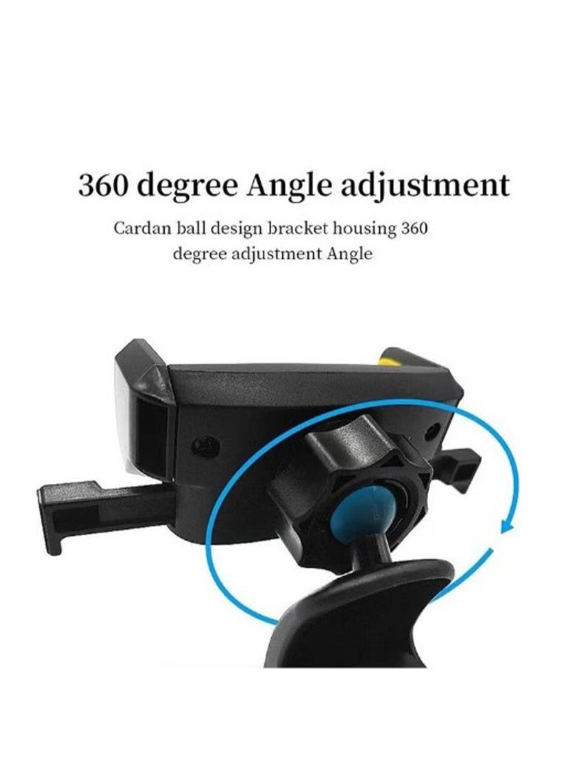 Earldom Car holder adjustable windshield and dashboard , 360 rotation safe and firm power attachment - EH-44 / black and yellow - Image 5