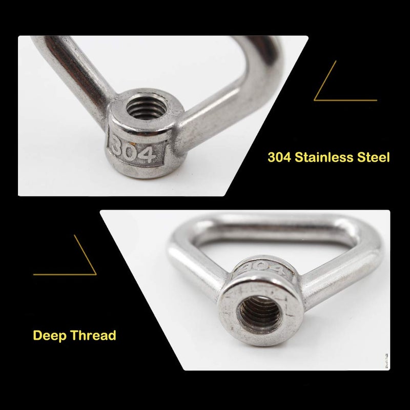 SeeRaphee 304 Stainless Steel Eye Nut M24 Triangle Ring Shape Lifting Eye Nut Set Threaded Nut Fastener - Image 2
