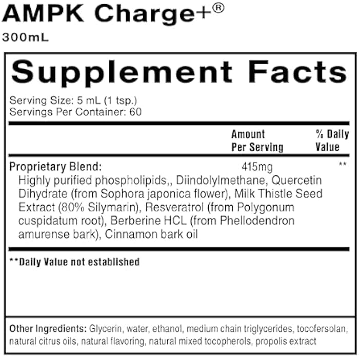 Quicksilver Scientific AMPK Charge+ - Support The Benefits of Intermittent Fasting, Carb Restrictive + Keto Protocols - Promotes Energy Production, Fat Breakdown + Healthy Aging (10.14oz / 300ml) - Image 2