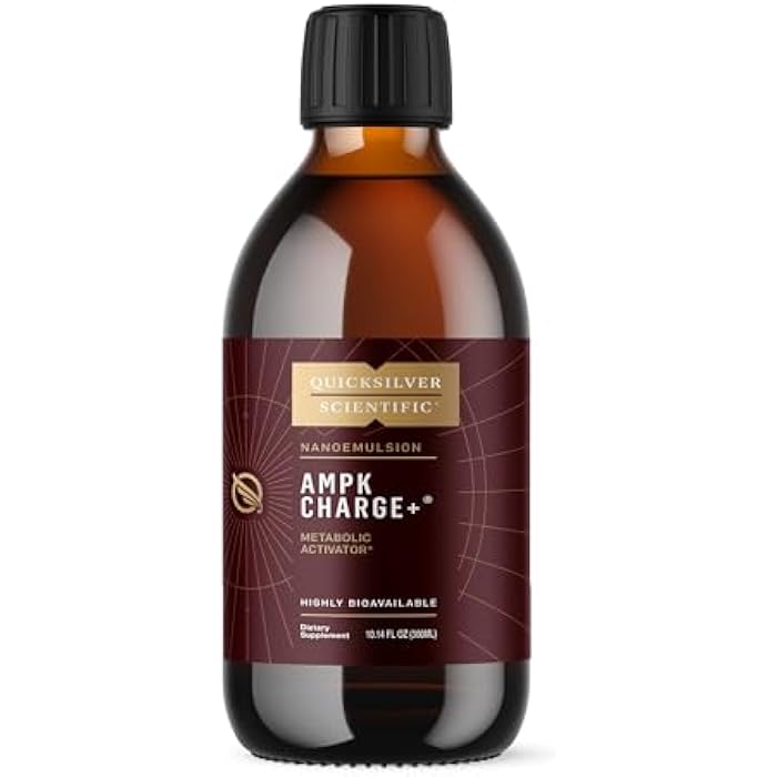 Quicksilver Scientific AMPK Charge+ - Support The Benefits of Intermittent Fasting, Carb Restrictive + Keto Protocols - Promotes Energy Production, Fat Breakdown + Healthy Aging (10.14oz / 300ml) - Image 1