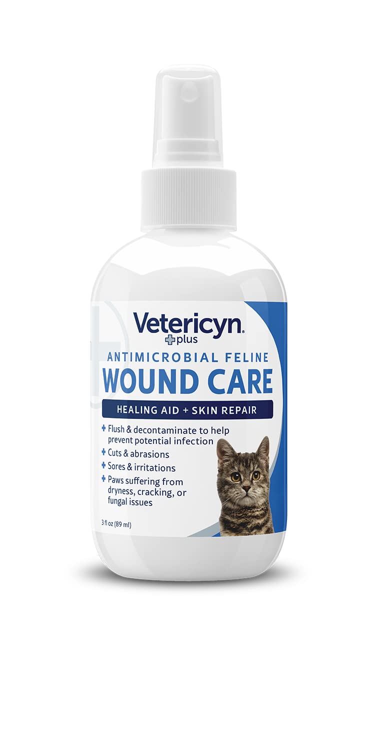 Vetericyn Plus Cat Wound Care Spray | Feline Healing Aid and Skin Repair for Wounds, Sores, and Abrasions, Provides Itch Relief for Cats Irritated Skin. 3 Ounces - Image 3