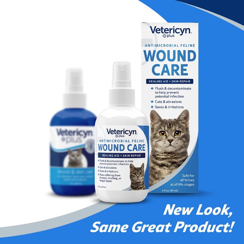 Vetericyn Plus Cat Wound Care Spray | Feline Healing Aid and Skin Repair for Wounds, Sores, and Abrasions, Provides Itch Relief for Cats Irritated Skin. 3 Ounces - Image 2