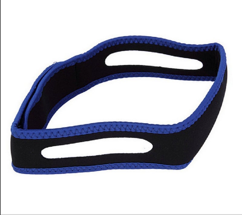 Generic Anti-Snoring Chin Strap Headgear Blue side anti-snoring belt