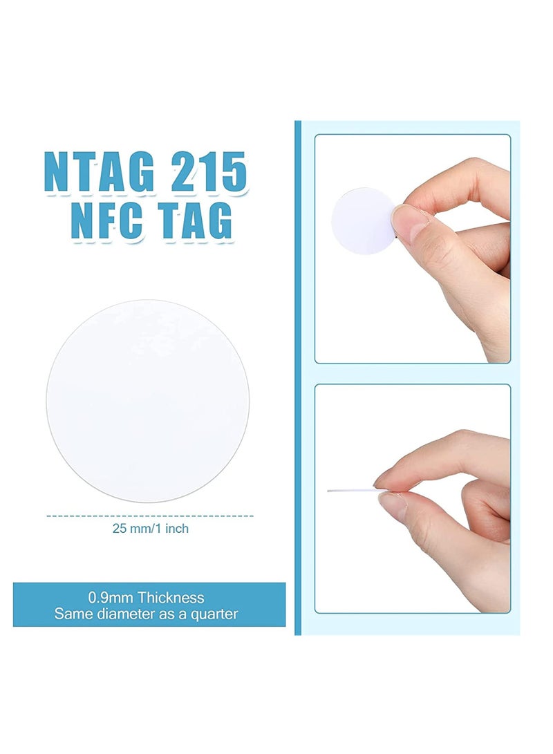 KASTWAVE NFC 215 Cards NTAG215 NFC Round Cards NFC 215 Card Tag Compatible with TagMo and Amiibo and NFC Enabled Mobile Phones and Devices, Round 25 mm (25 Pieces) - Image 2