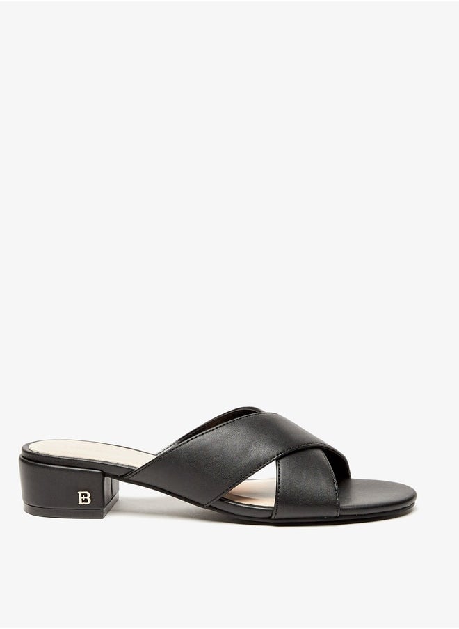Flora Bella By Shoexpress - Women Cross Strap Slip-On Sandals with Block Heels - Image 1